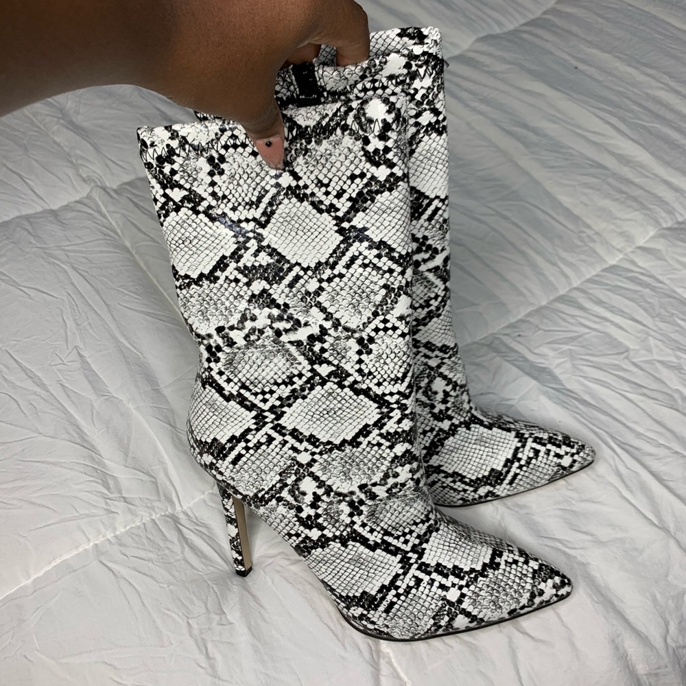 Crocodile Heeled Boots